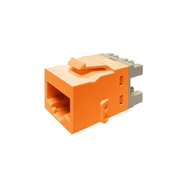 Commscope Enterprise Solutions 1-PORT MOD JACK 8W8P UTP, T568A/B CAT5E KL SERIES, ORANGE, 2291217-5 KJ510 JACK-ORG